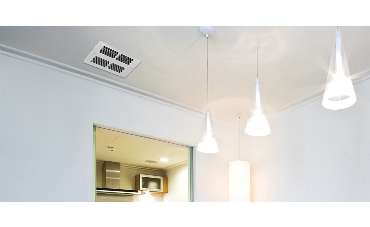 Product image for King WHFC2410-W Ceiling Mount Heater, 240/208V 500/1000W, 2.1/4.2A