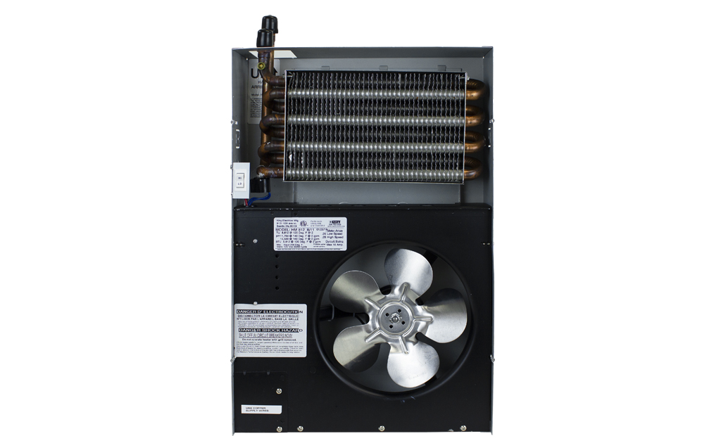 Hydronic Wall Heater Med 8550/11200 Btu Ecm W/Aqua Sw & Fan Sw White
