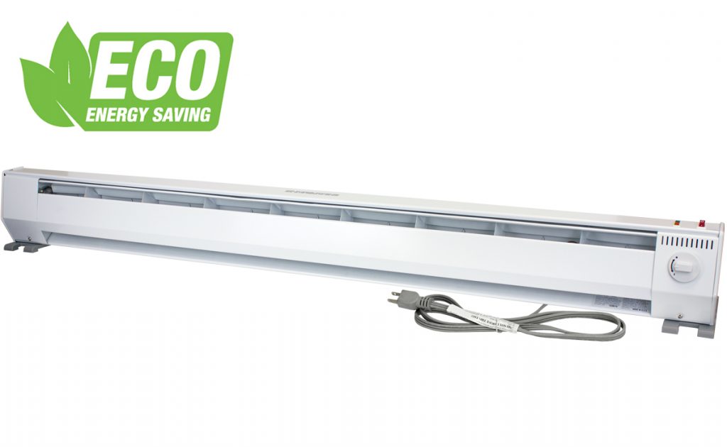 KP1215-ECO KP PORTABLE BASEBOARD HEATER 5FT 120V 750/1500W  2-STAGE ECO WHITE